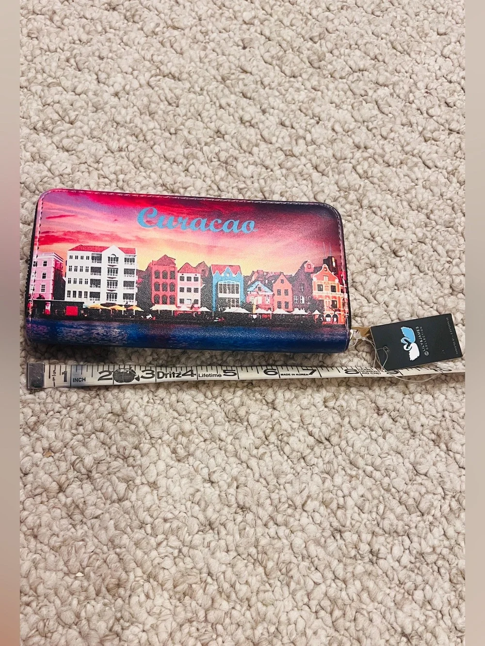 Lily & James Curaçao Large Zip-Around Wallet - Sunset Harbor Print